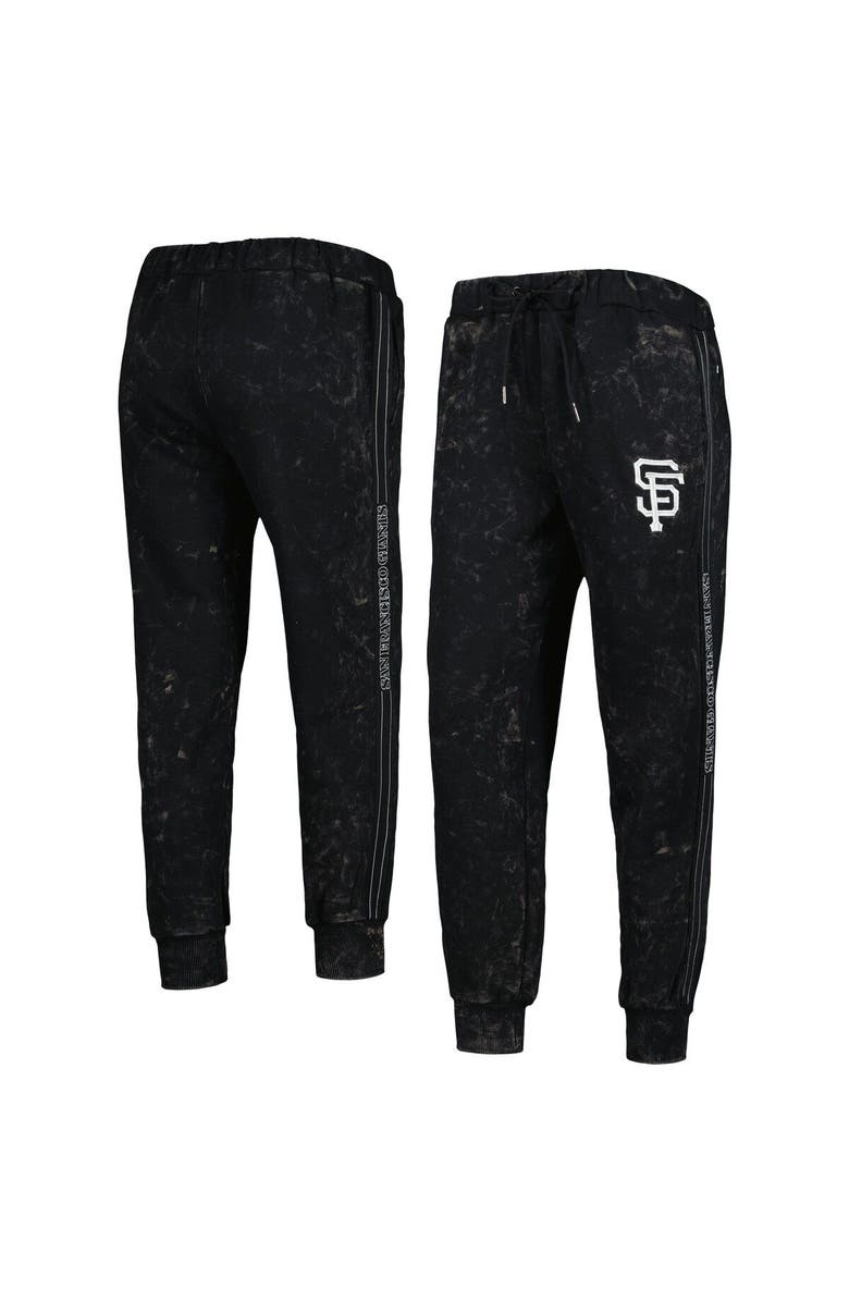 THE WILD COLLECTIVE Women's The Wild Collective Black San Francisco Giants Marble Jogger Pants, Main, color, Black