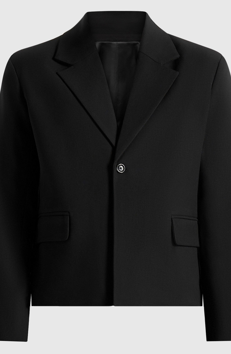 Manière De Voir Silas Tailored Cropped Blazer, Alternate, color, Black