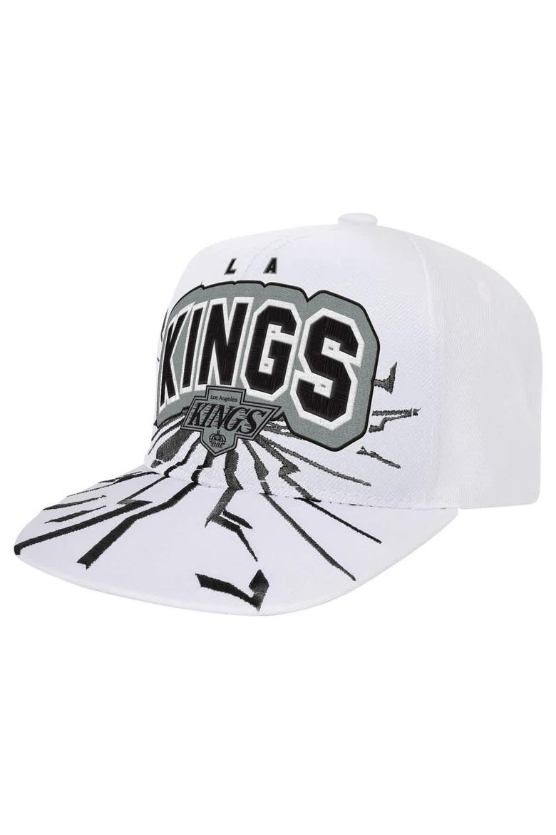 Youth Mitchell & Ness White Los Angeles Kings After Shock Snapback Hat, Main, color, White