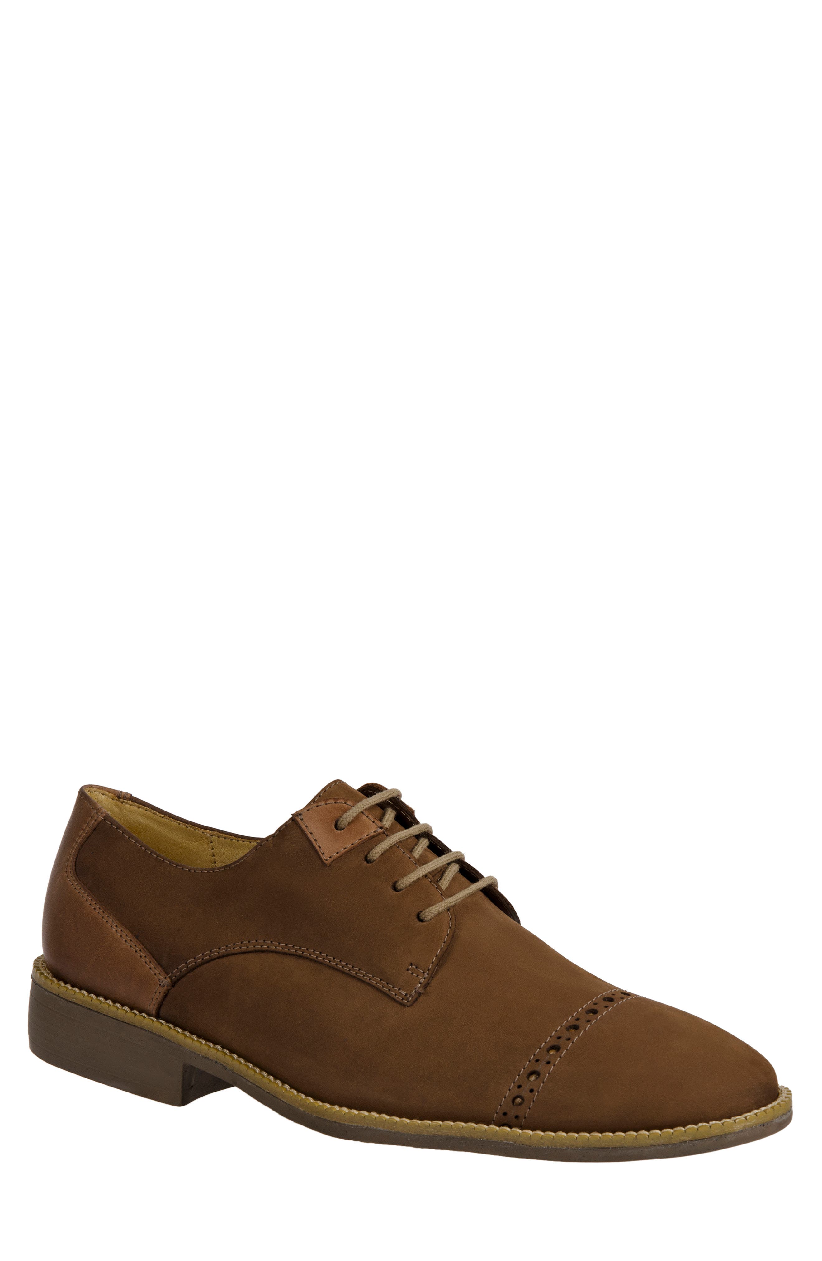 Percy Cap Toe Derby, Main, color, BROWN