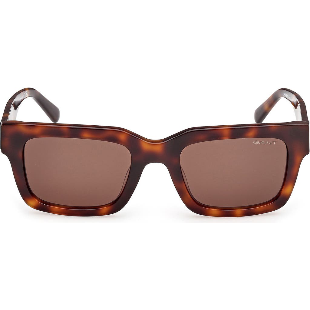 Gant Rectangular Sunglasses in Dark Havana /Brown at Nordstrom Rack