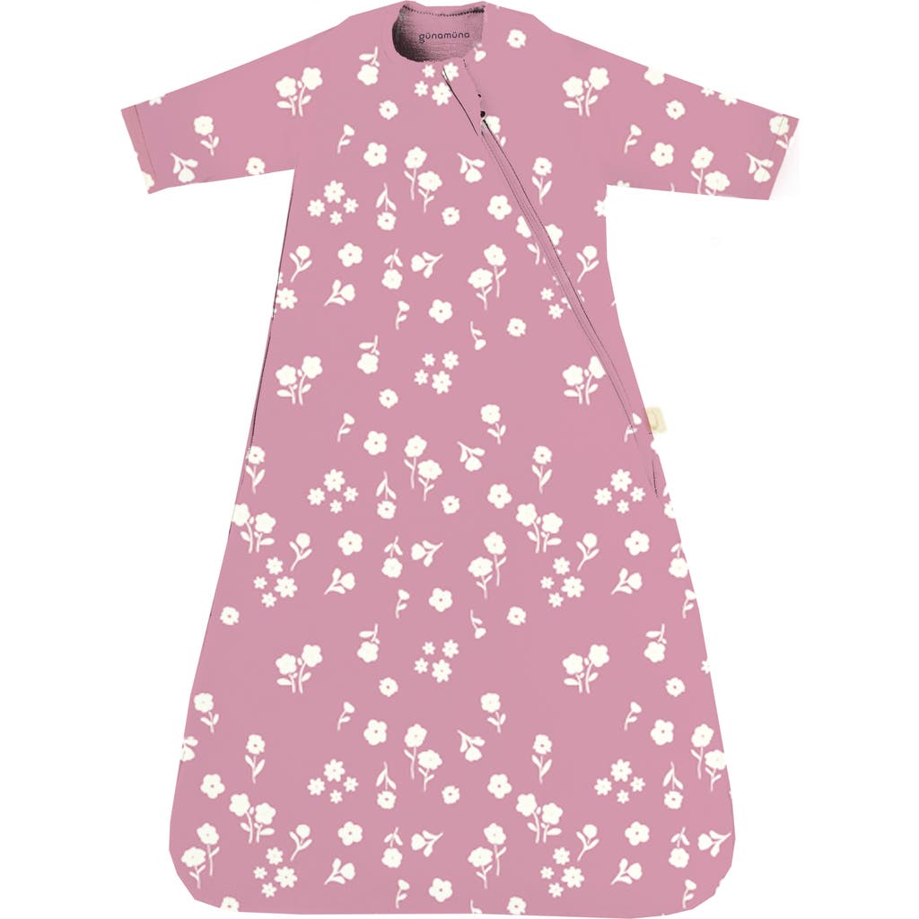 Gunamuna Long Sleeve Swaddle Sleep Bag, 1.0 Tog In Pink