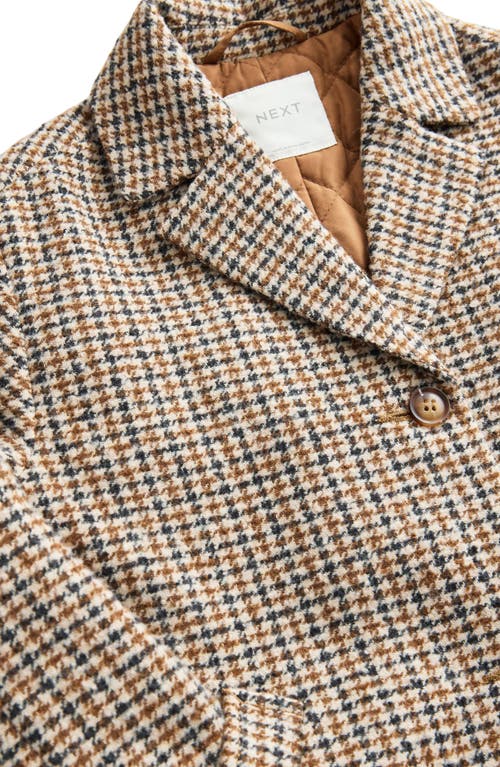 Next Kids' Houndstooth Coat In Multi