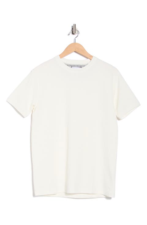 Solid Crewneck Textured T-Shirt