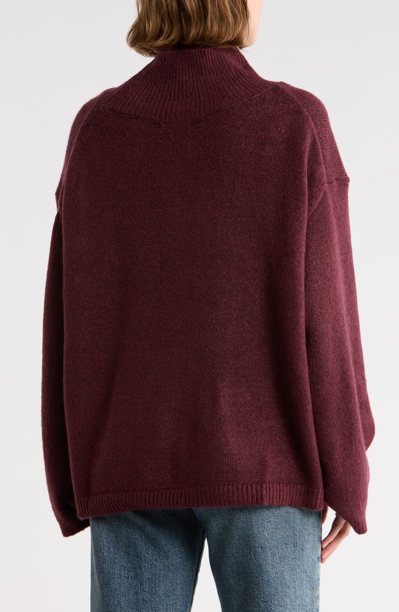 Joseph A Mock Neck Pullover Sweater, Alternate, color, Fig