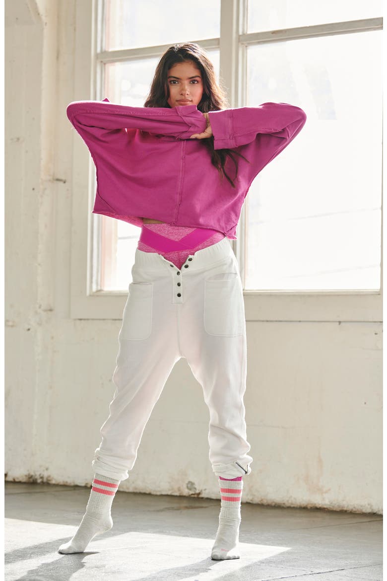 Free People FP Movement Cool Factor Sweatshirt, Alternate, color, VERY BERRY