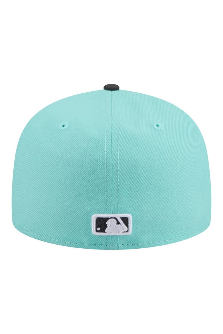 Men's New Era Turquoise/Charcoal San Francisco Giants Two-Tone Color Pack 59FIFTY Fitted Hat, Alternate, color, Turquoise