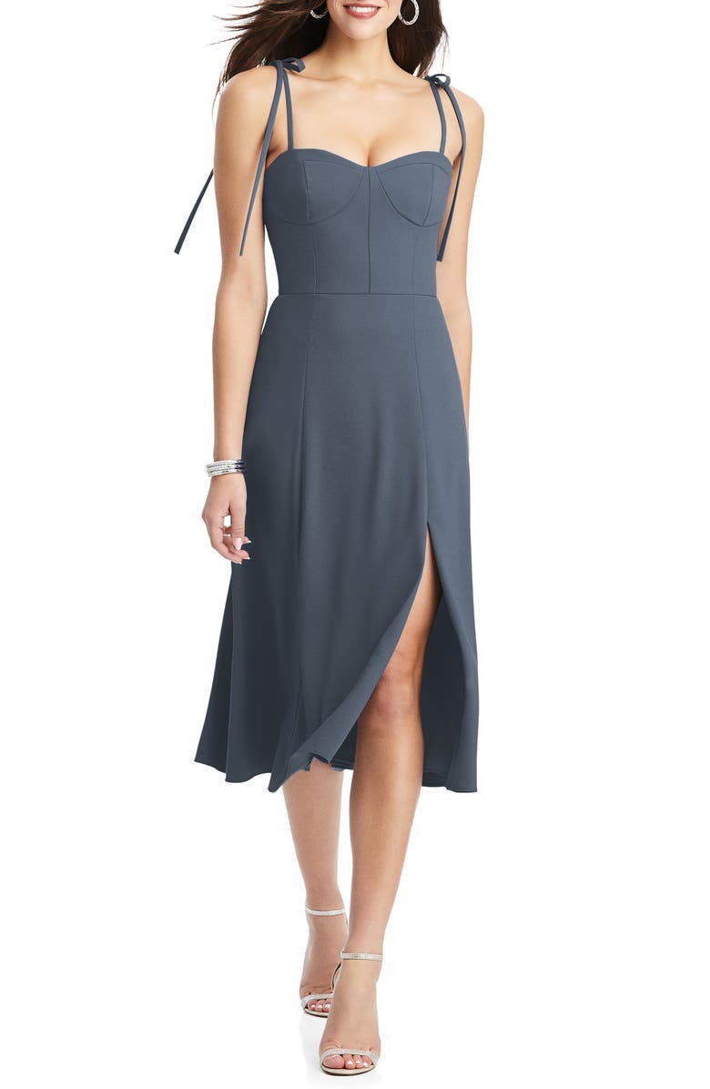 Dessy Collection Bustier Crepe A-Line Dress, Main, color,