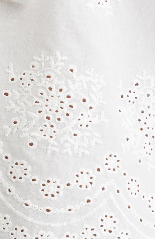WAYF WAYF X STYLED BY COCO! CAMILLA COTTON EYELET CROP TOP 