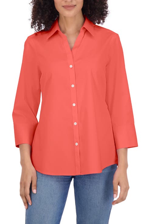 Women's Orange Button Up Tops | Nordstrom