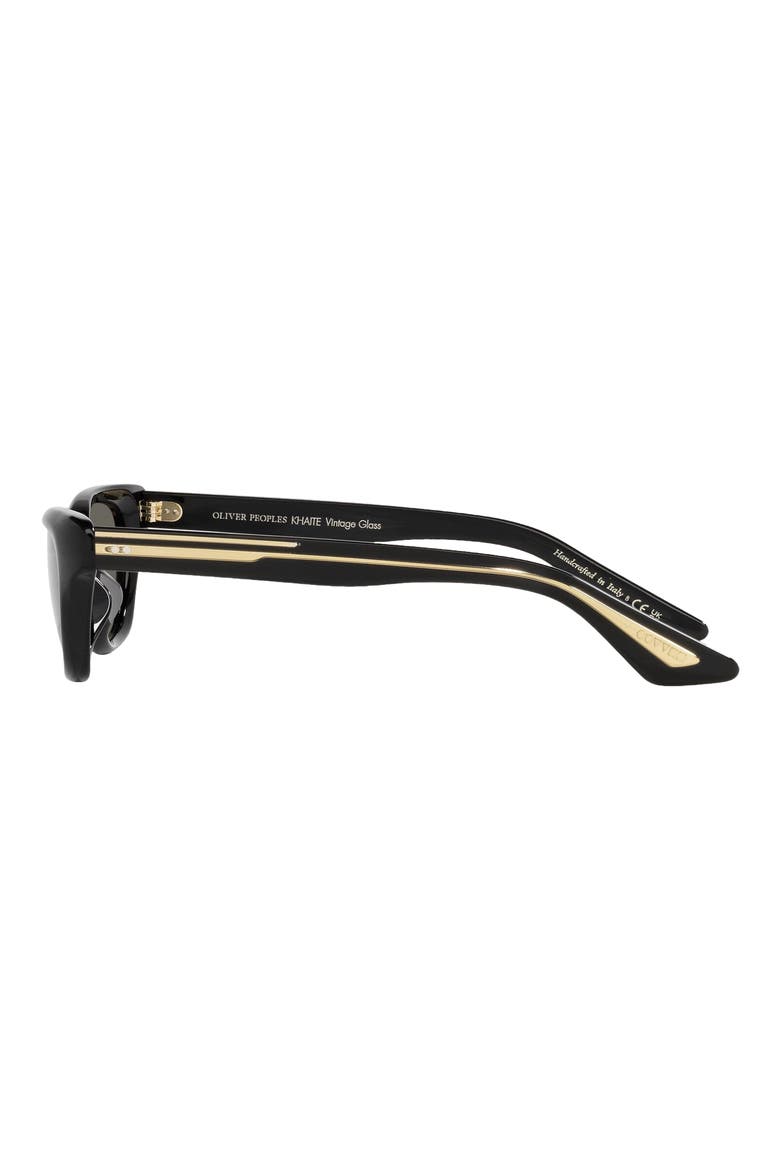 x KHAITE 1983C 52mm Irregular Sunglasses, Alternate, color, BLACK
