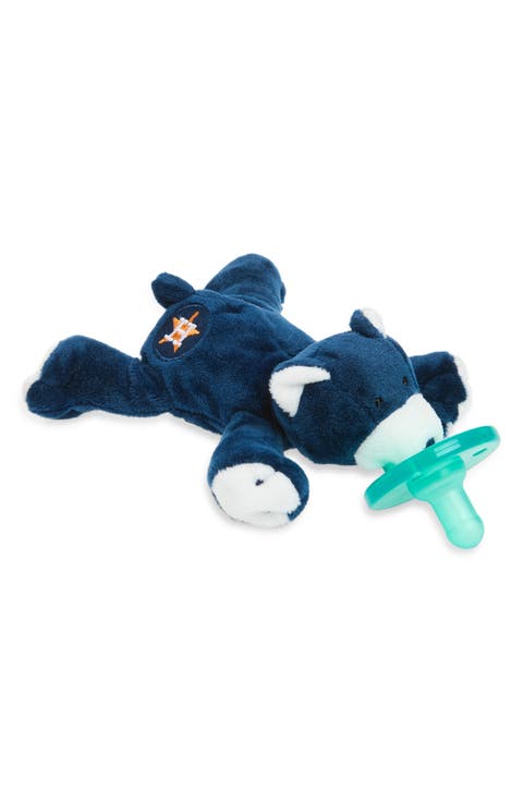 Plush Houston Astros Bear & Detachable Pacifier Toy