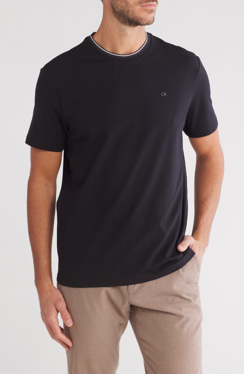 Calvin Klein Tip Ringer T-Shirt, Main, color,