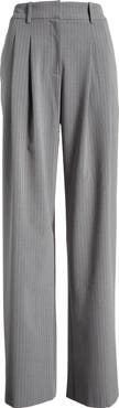 WAYF Icon Pinstripe Straight Leg Trousers
