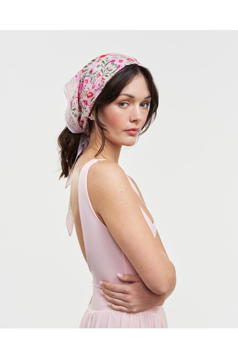 Penelope Heart Triangle Scarf, Alternate, color, Light/Pastel Pink