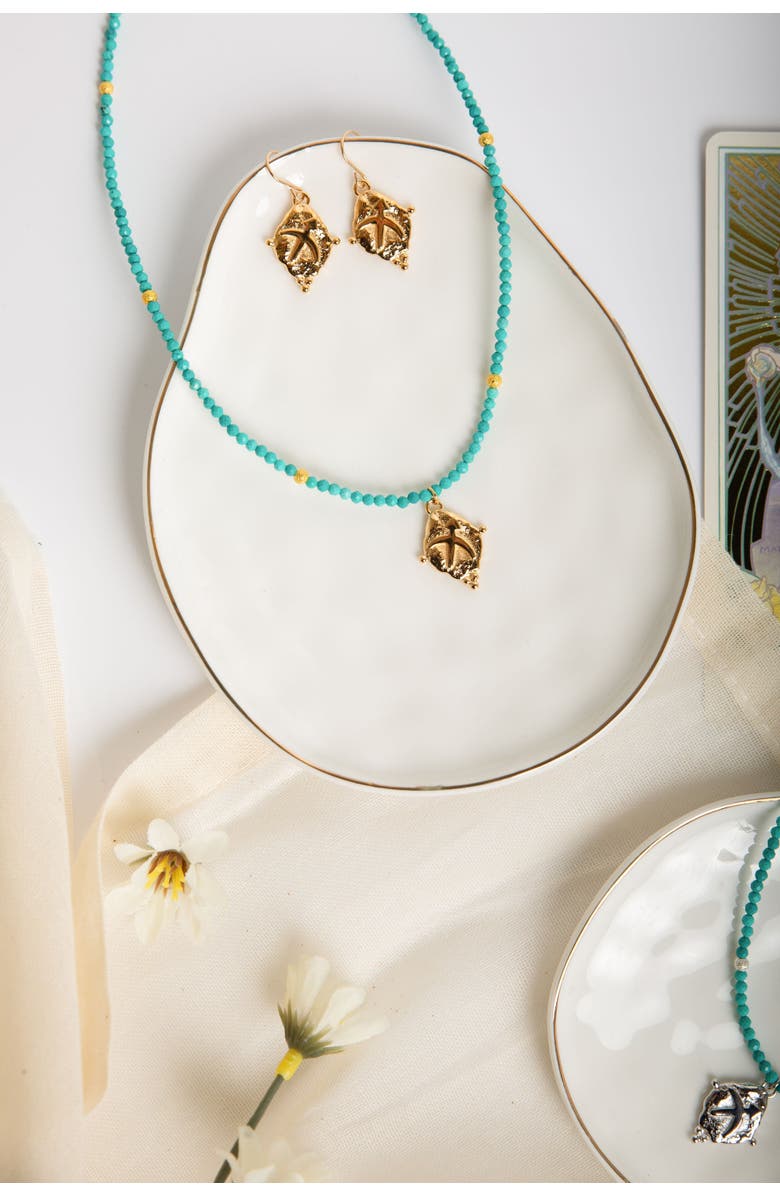 Seven Saints Sagittarius Zodiac Choker Necklace, Alternate, color, Gold