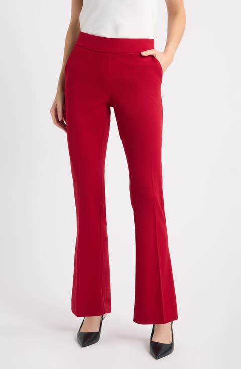 Slash Pocket Crepe Pull-On Pants