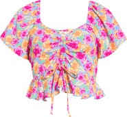 Rip Curl Malibu Cove Short Sleeve Peplum Crop Top