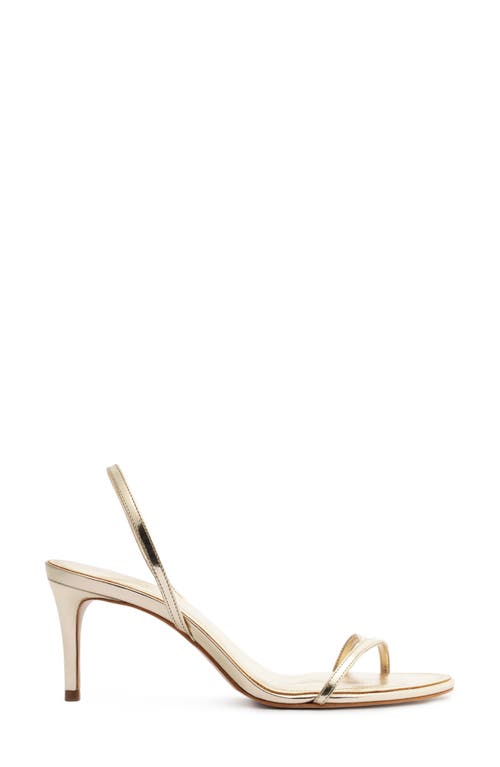Schutz Diana Metallic Slingback Sandal In Platina