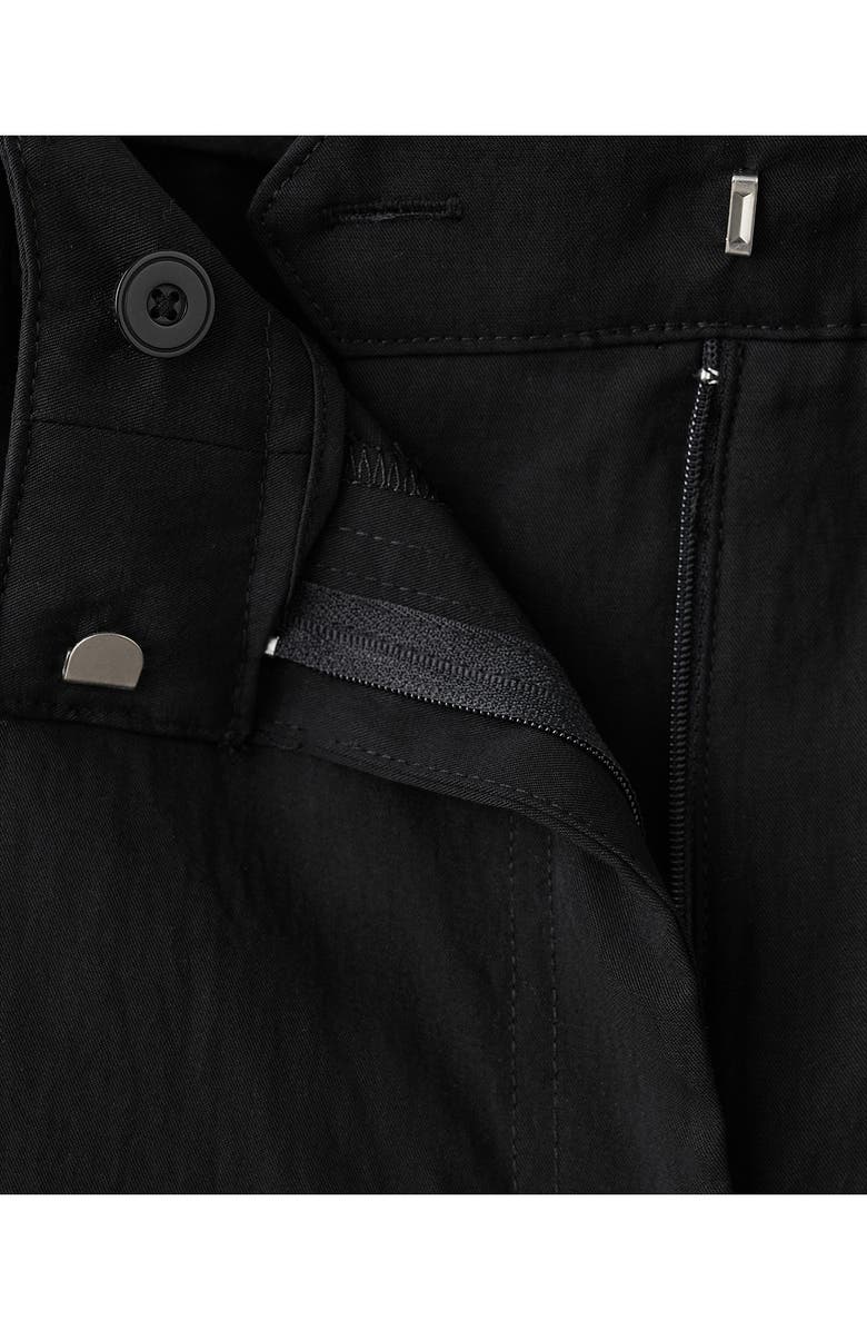 MANGO Pantalon Espresso Belted Straight Leg Pants, Alternate, color, Black