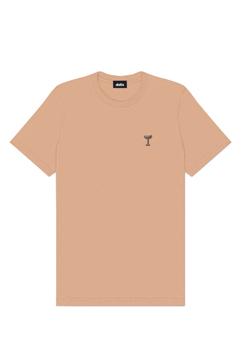 Mens Coffee Martini Midweight Tee, Main, color, Peach