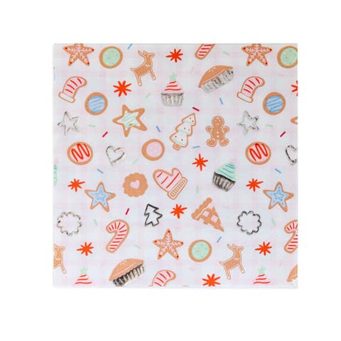 Baking Spirits Bright Christmas Baking Print Large Napkins
