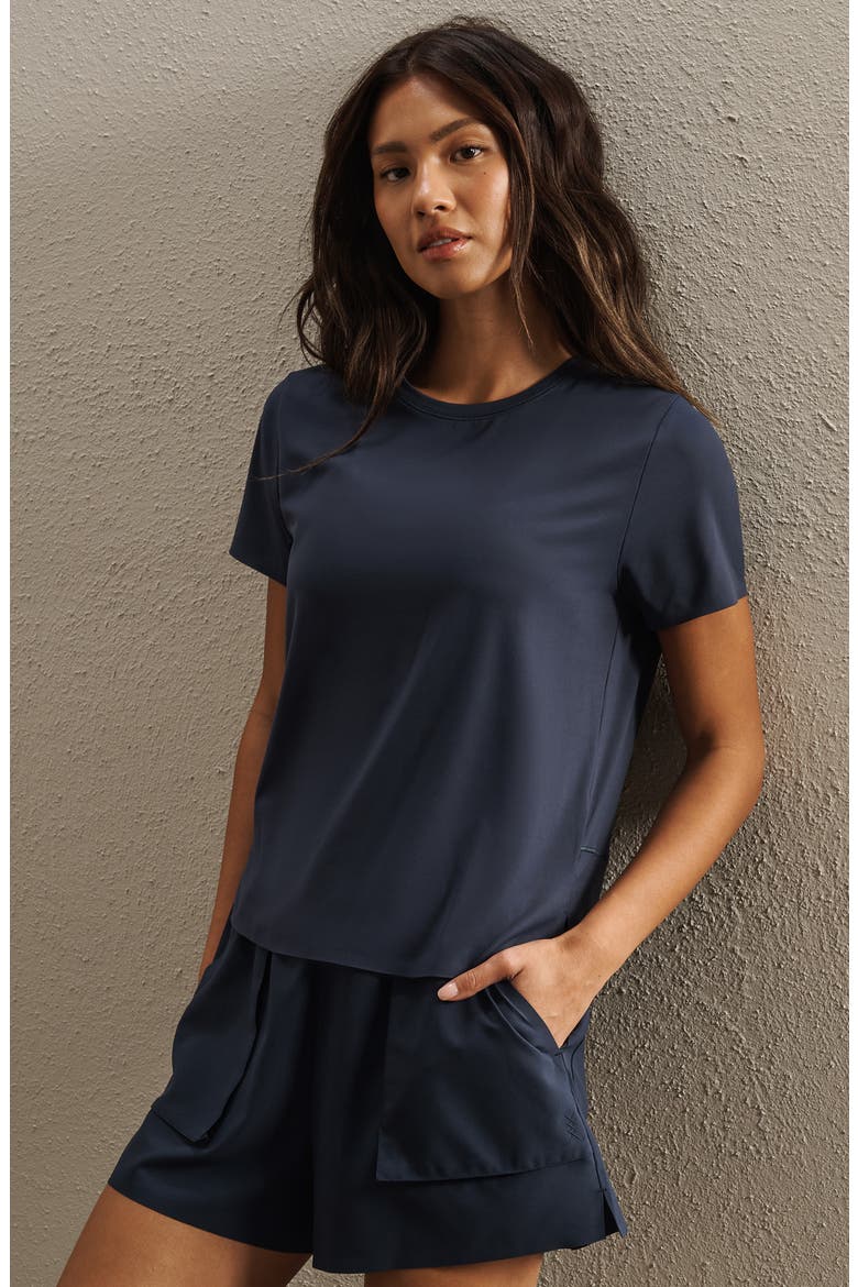 Serene Performance T-Shirt, Alternate, color, NAVY BLUE