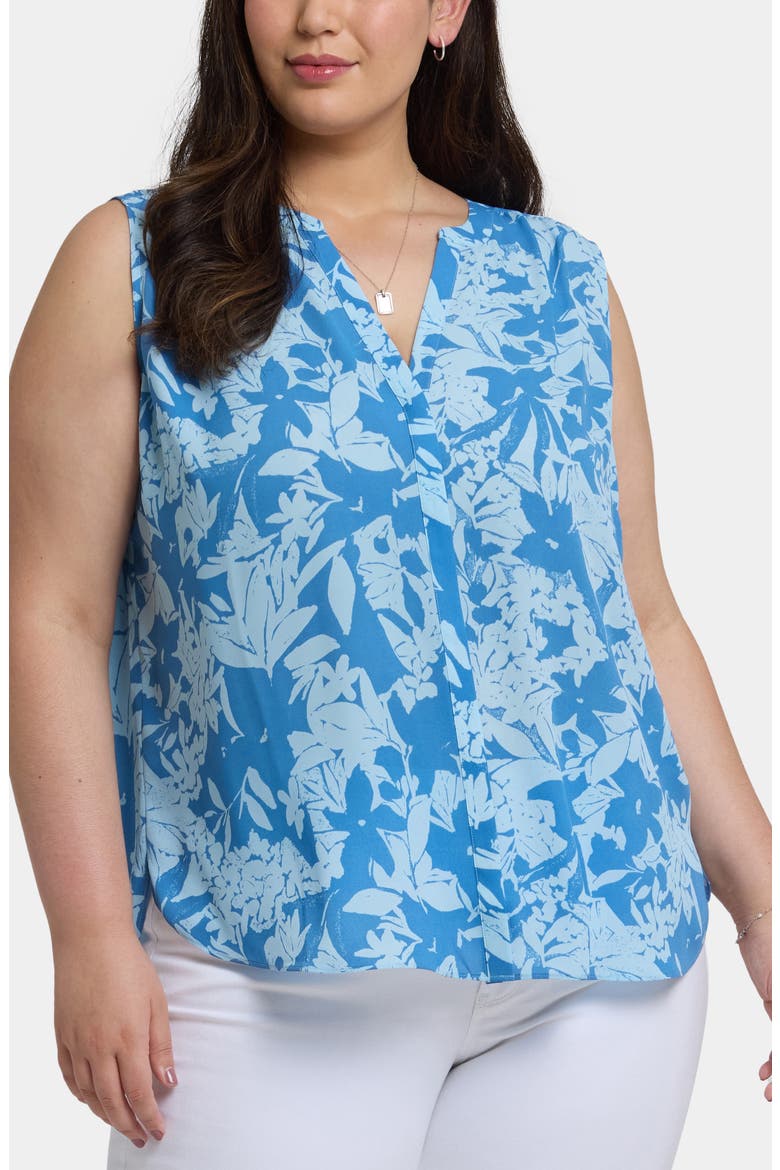 Print Sleeveless Pleat Back Top, Main, color, BELLAVISTA