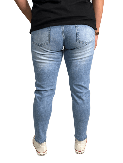 Dapper Boi Slim Light Indigo Wash Jeans In Light Indigo Wash