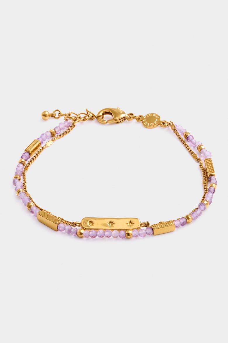 Birthstone Bracelet 'February' in Amethyst, Alternate, color, February
