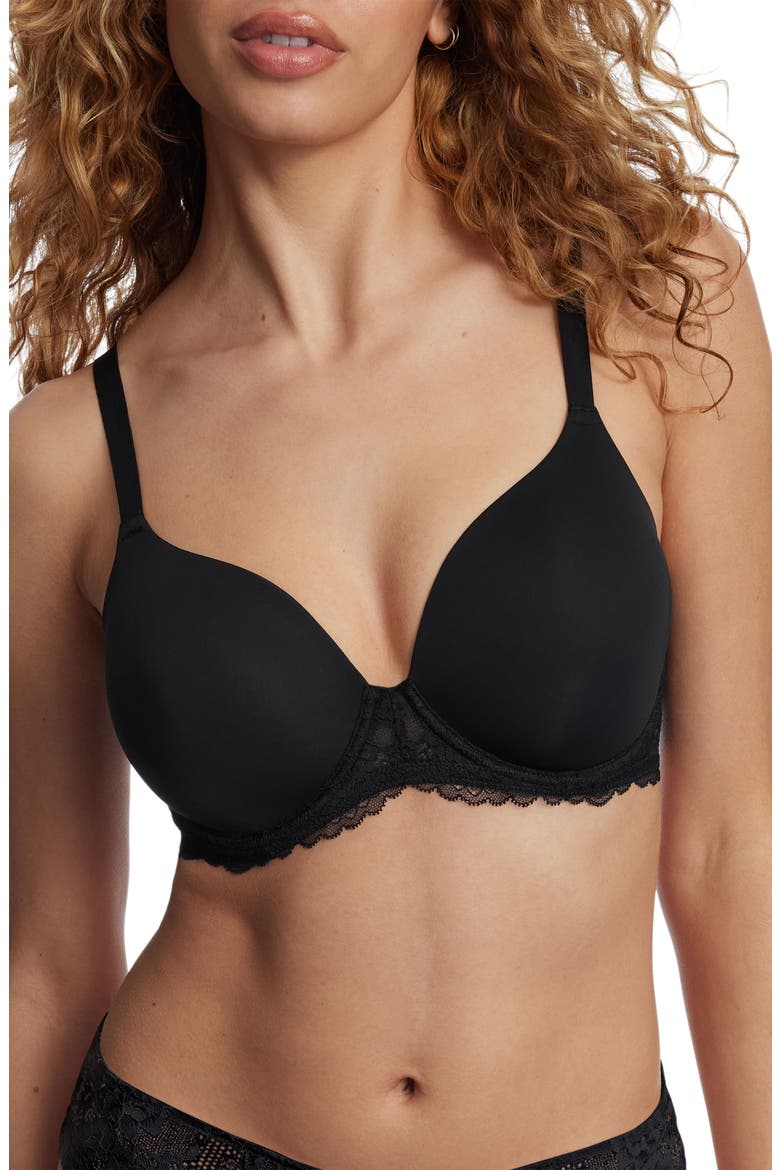 Minx Underwire T-Shirt Bra, Main, color, BLACK