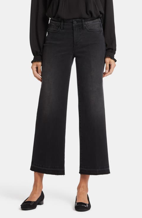 Teresa Release Hem Ankle Wide Leg Jeans (Crosswinds)
