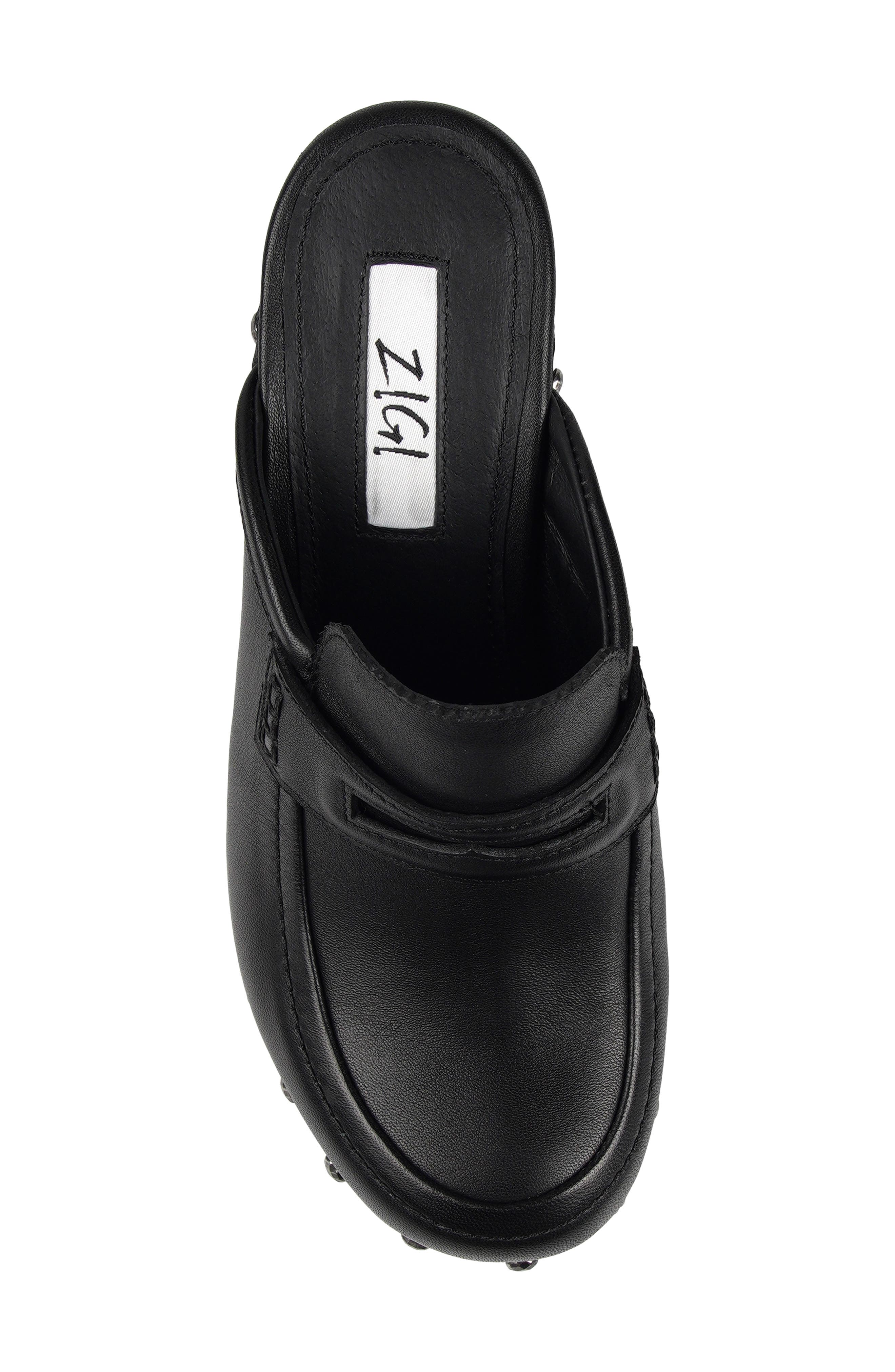 ZIGI Jiggy Platform Clog, Alternate, color, Black Leather