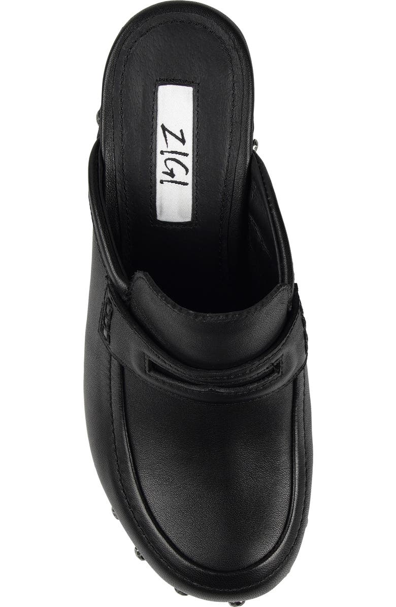 ZIGI Jiggy Platform Clog, Alternate, color, Black Leather
