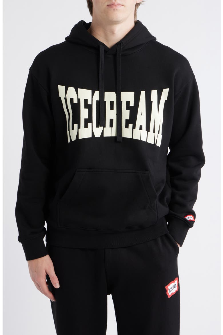 Crystal Graphic Hoodie, Main, color, BLACK