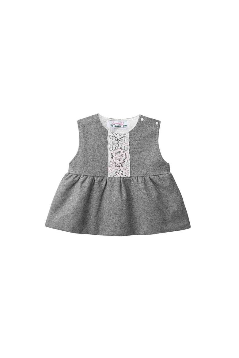 Lace-Layered Tunic Set, Alternate, color, Grey
