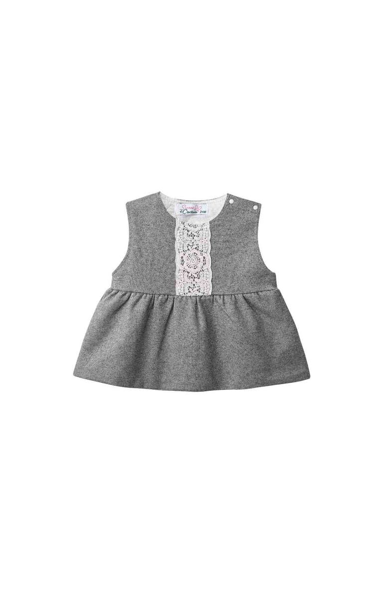 Sweet Cactus Lace-Layered Tunic Set, Alternate, color, Grey