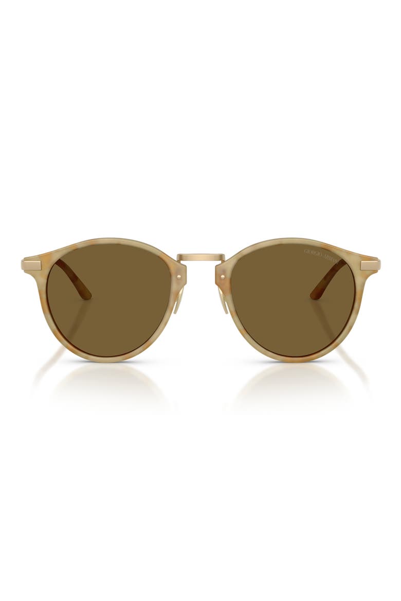 51mm Round Sunglasses, Main, color, MATTE BEIGE HAVANA / OLIVE
