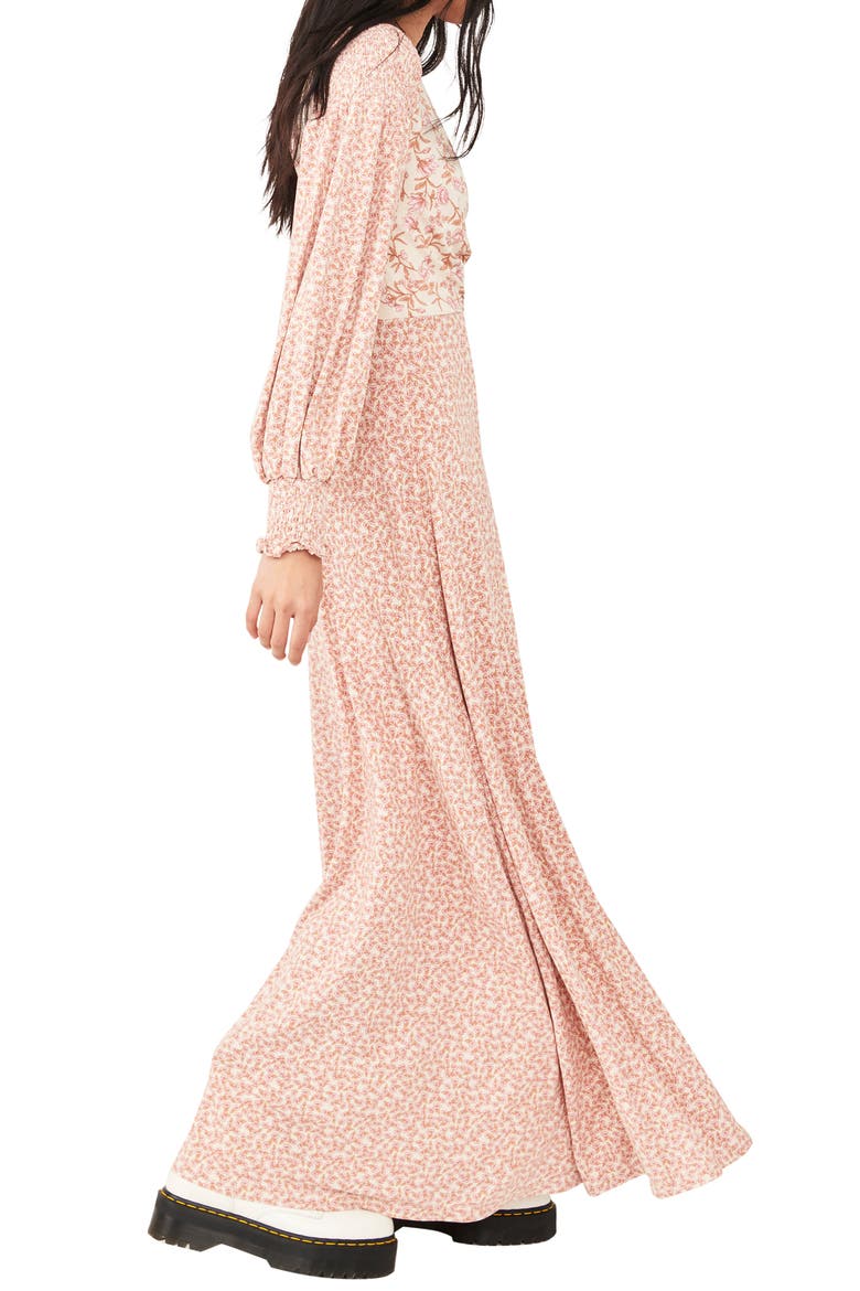 Love Story Long Sleeve Maxi Dress, Alternate, color, TEA COMBO