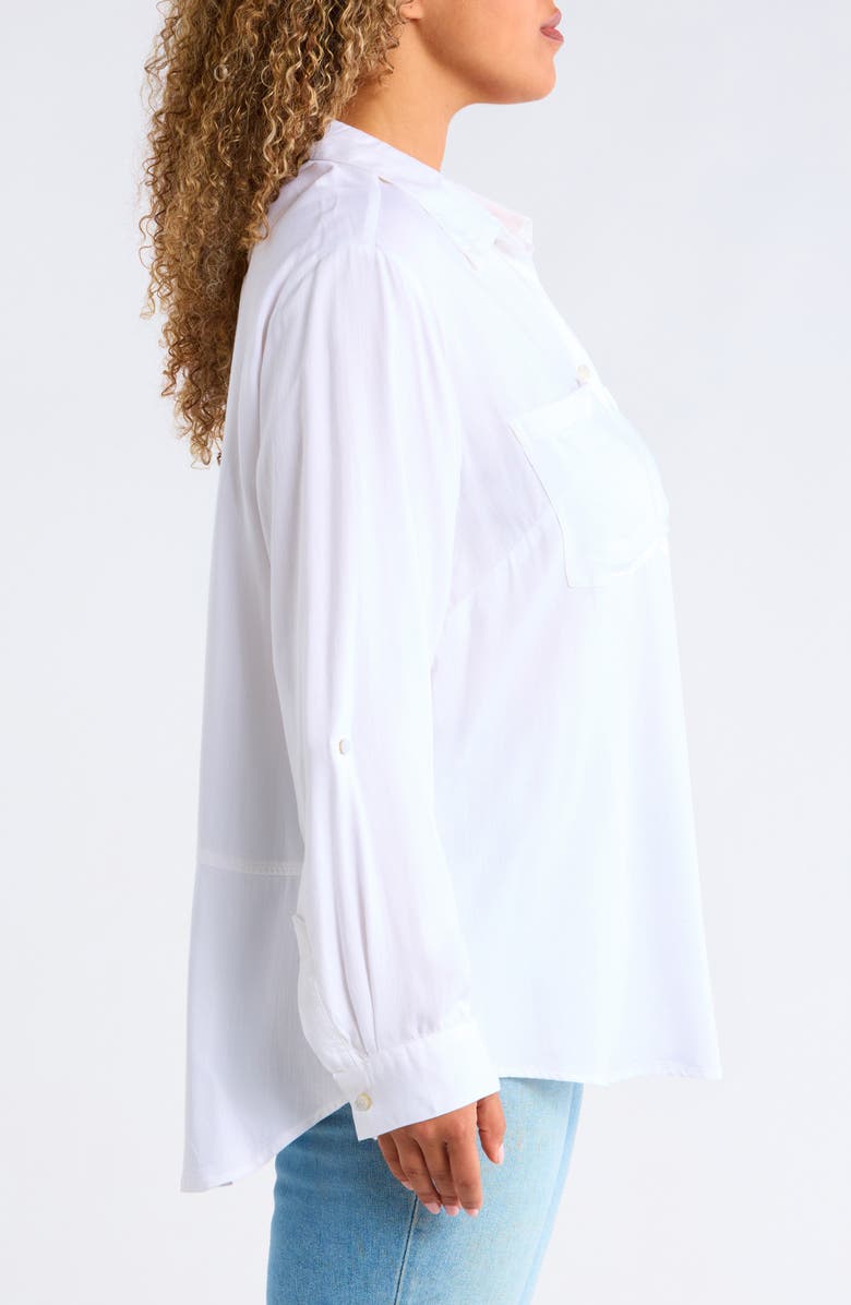 beachlunchlounge Arlie Button-Up Shirt, Alternate, color, White