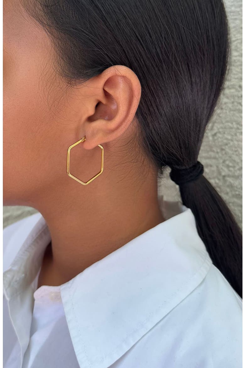 Set of 3 Assorted Hoop Earrings, Alternate, color, GOLD