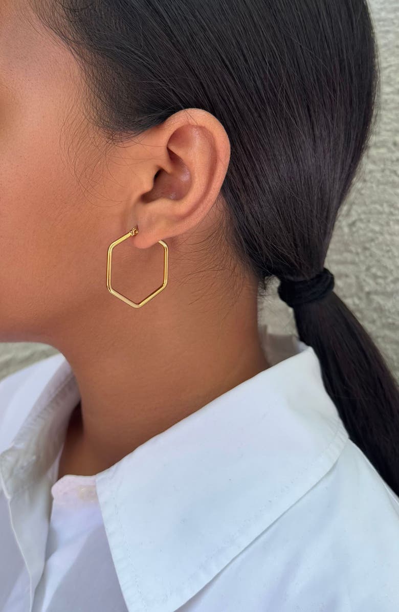Adornia Set of 3 Assorted Hoop Earrings, Alternate, color, Gold