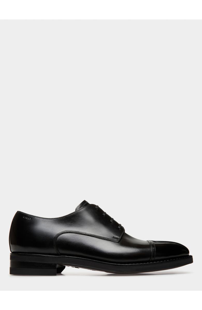 Bally Scribe Un Derby In Plain Calf Leather, Main, color, Black