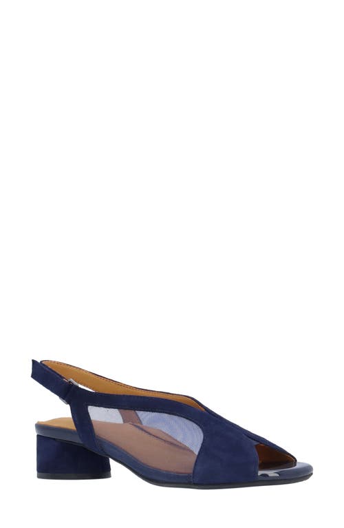 L'amour Des Pieds Estefana Slingback Sandal In Dark Blue