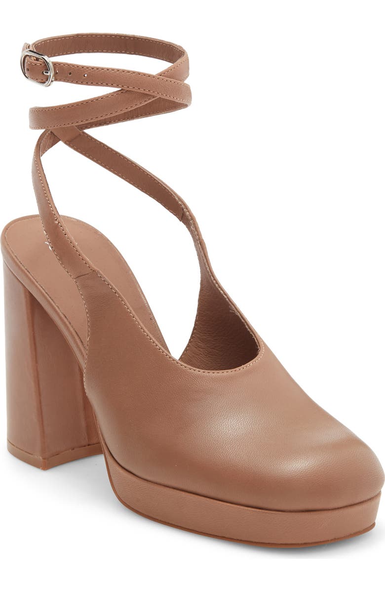 Jeffrey Campbell Vivre Ankle Strap Platform Pump, Main, color, Taupe