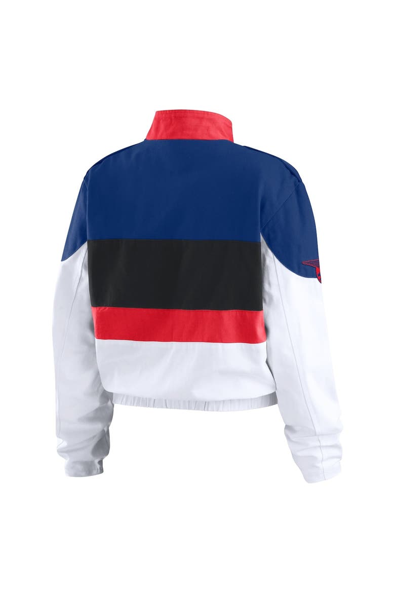 Women's WEAR by Erin Andrews  Navy/White Texas Rangers Racing Full-Zip Jacket, Alternate, color, Navy