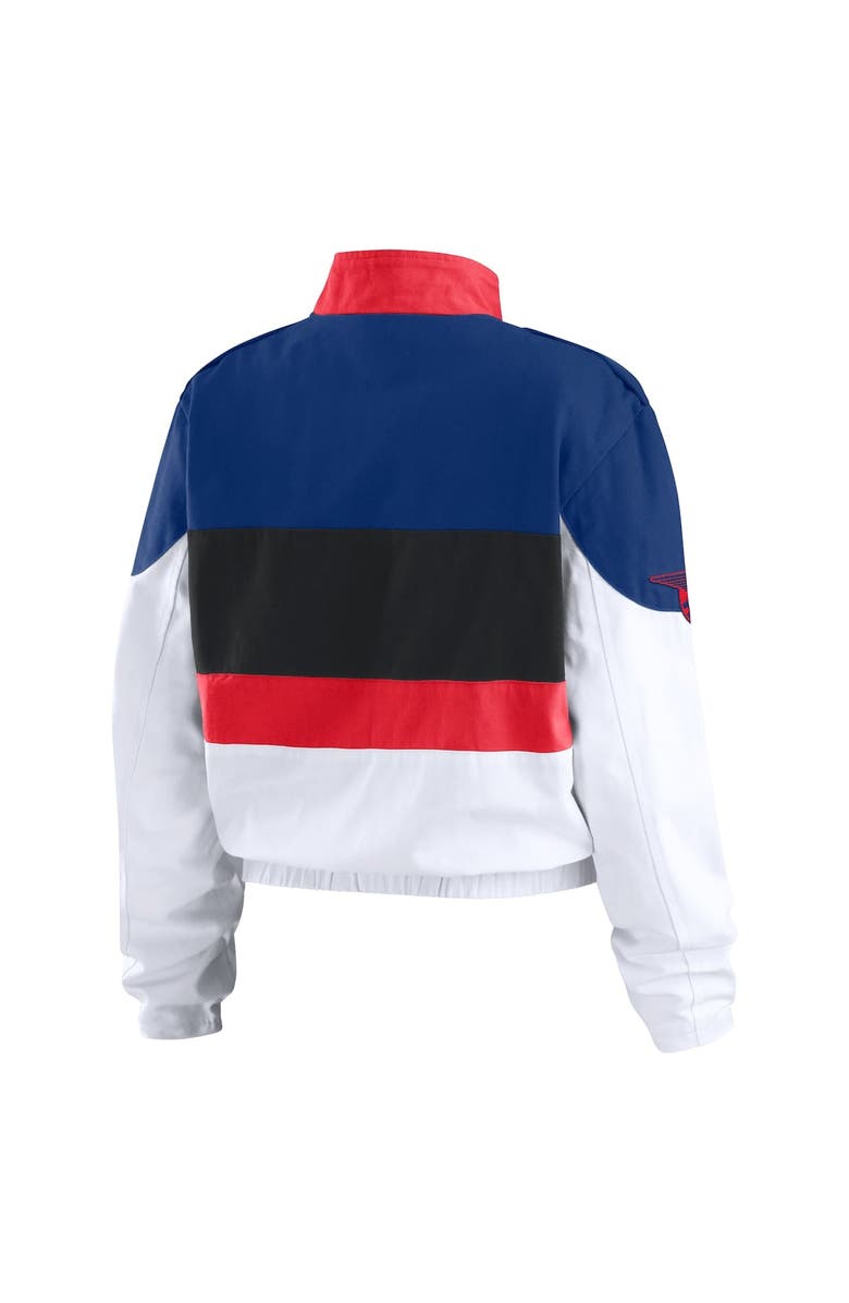 WEAR by Erin Andrews Women's WEAR by Erin Andrews  Navy/White Texas Rangers Racing Full-Zip Jacket, Alternate, color, Navy