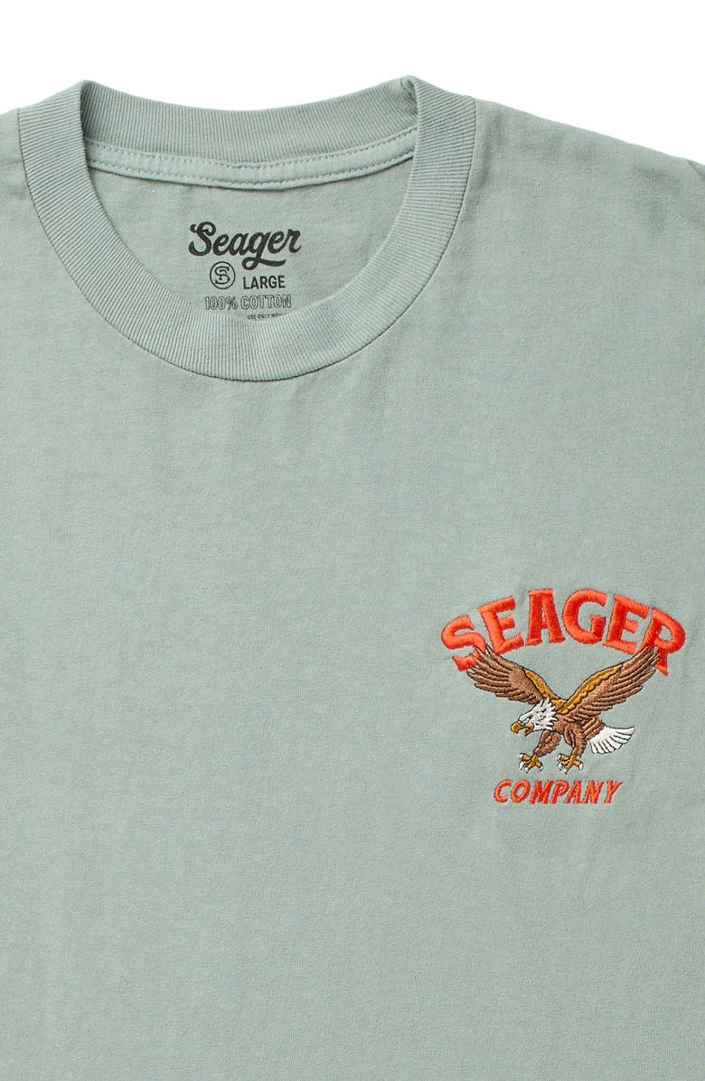 Seager Co Premium Bradley Embroidered Cotton T-Shirt, Alternate, color, Pigment Moss