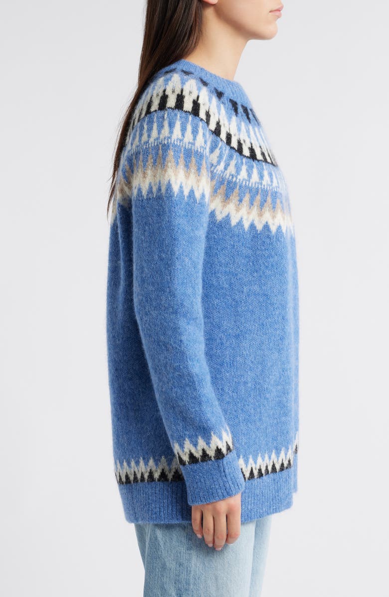 Pendleton Fair Isle Oversize Alpaca Blend Crewneck Sweater, Alternate, color,