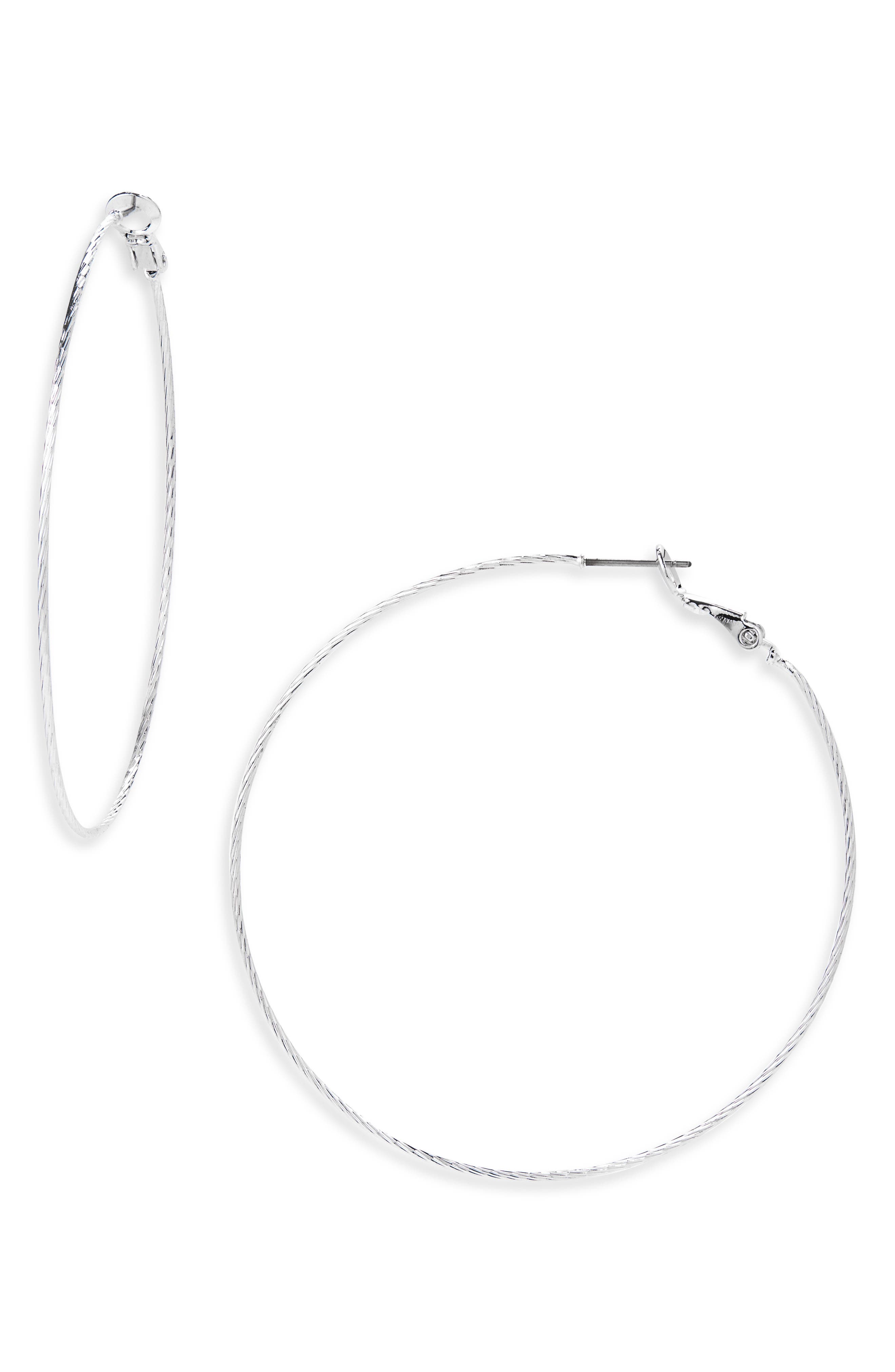 Panacea Textured Hoop Earrings